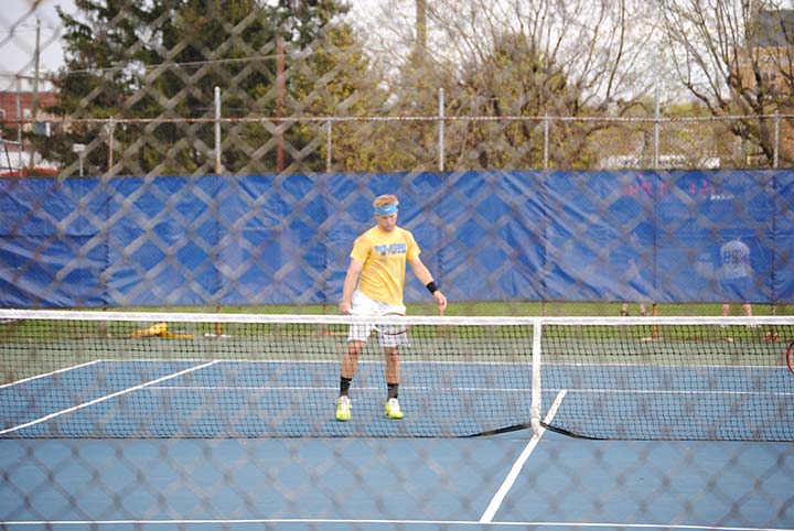 Senior Alex Makos is one of the top returning Colonels hoping to give Wilkes another successful tennis season.