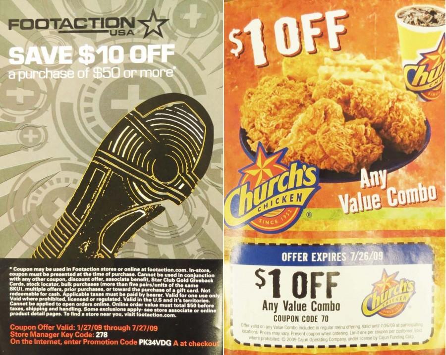 Racism is still prevalent in video games. These two coupons, placed in the “Afro Samurai” game booklet, show how stereotypes still exist today.