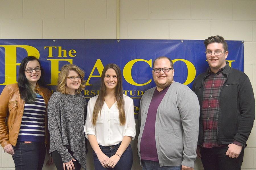 Student Keystone Award winners are, from left to right: Elyse Guziewicz, Sarah Bedford, Alyssa Mursch, Shawn Carey and James Jasolka. 