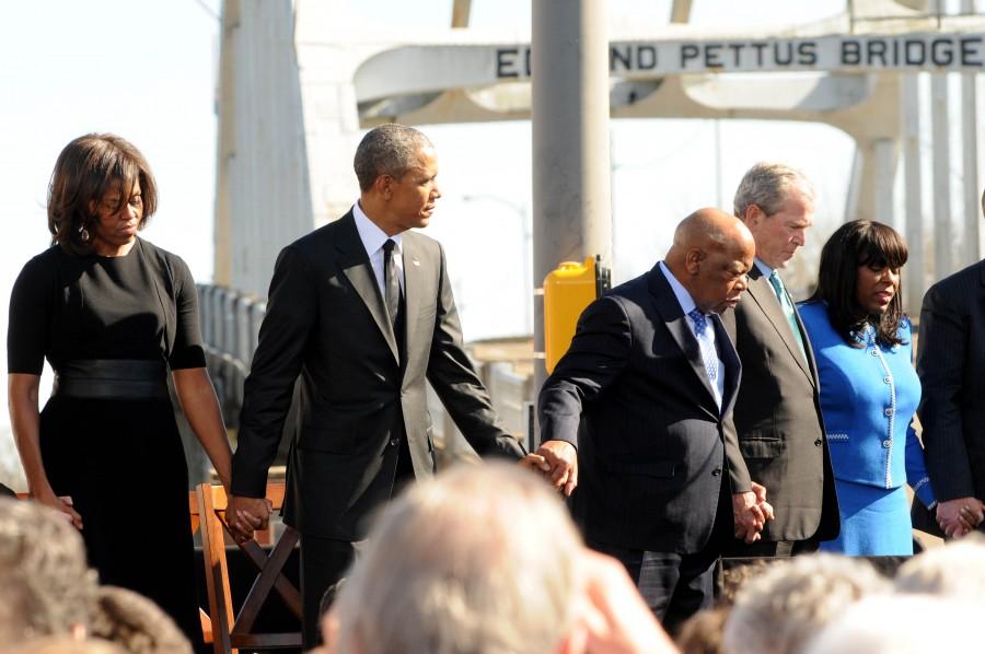 Public figures gather at the 50th Anniversary of the Selma March