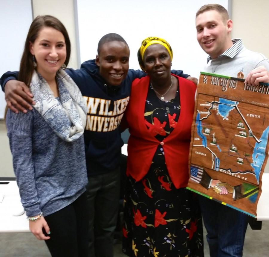 Pictured from left to right: Amanda Kornak, Senior Account Manager; Kihinga George; Martha; and Justin Topa, Zebra Communications Co-Chair after the press conference. 