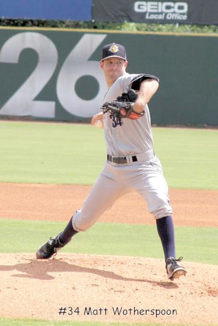 Wotherspoon aims to strike out opponent for Riverdogs at a game earlier this year.