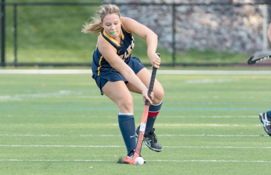 Junior Marissa Surdy looks to pass upfield.