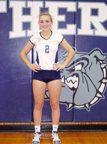 Senior Ally Paskas after a high school volleyball game at Rutherford High School.