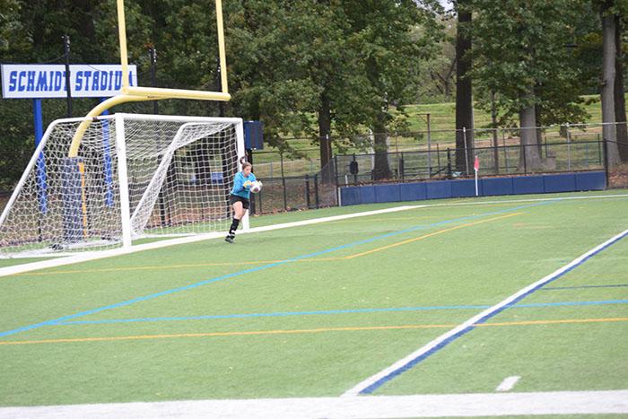 Senior goalkeeper Alyssa Young recorded five saves in the shutout against SUNY Cortland.