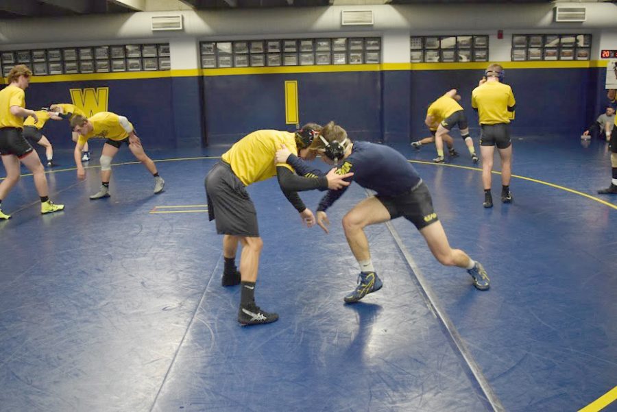 Nick Racanelli and Jessie Lopez go head to head during an intense practice.