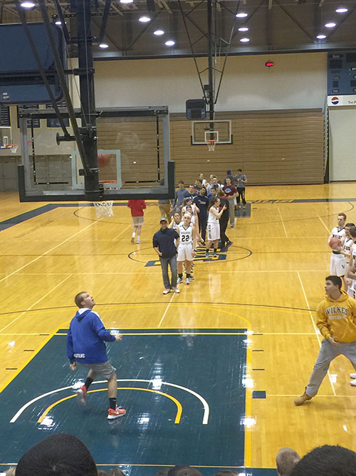 Marts Madness featured a game of knockout with student-athletes and non-athlete students.