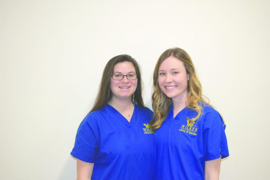 Theresa Couchara and Kim Roman, both junior nursing students, were able to help a Panamanian exchange student, utilizing their years of nursing school education.