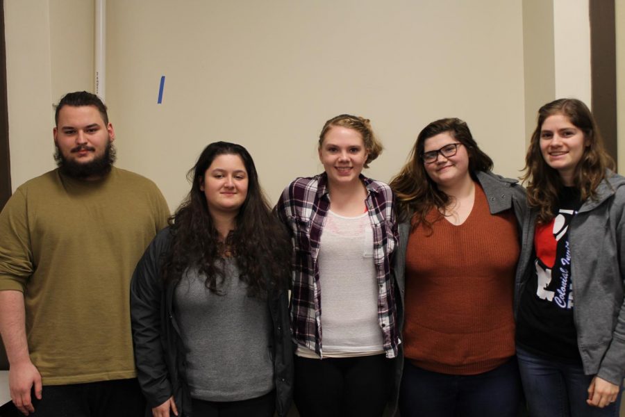 Ecology Club members (from left to right): Alexander Miner, vice presdient; Amina Mustafa, club member; Nikki Hart, secretary; Bridget Regan, treasurer; and Laura Zielinski, president. 