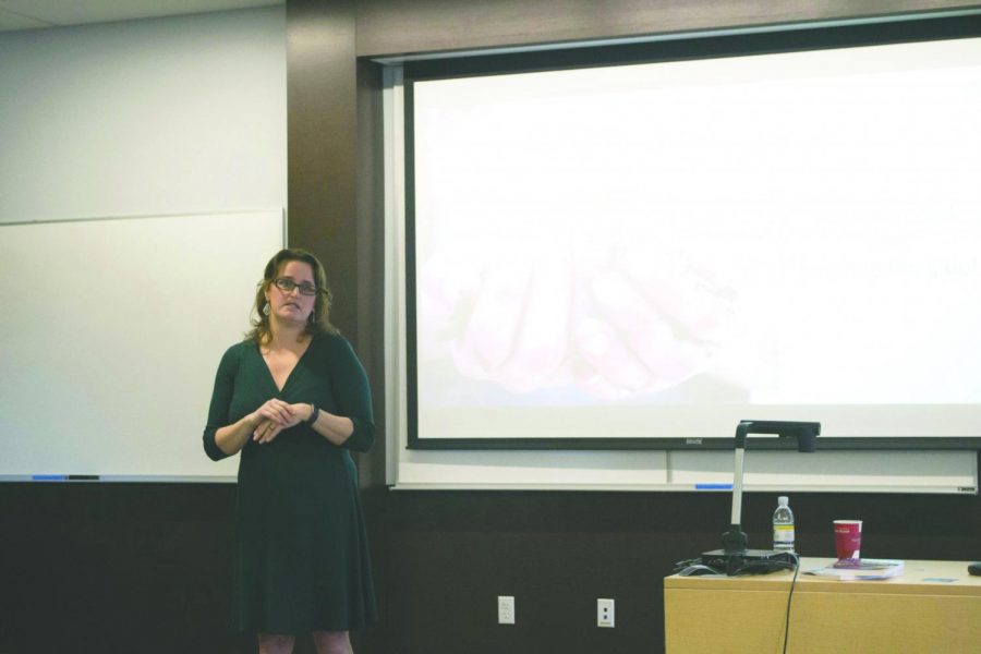 TEDX speaker Clancy Harrison spoke on food insecurity, especially relating to college students. Harrison was brought to campus by Kristin Osipower, campus interfaith coordinator, who also runs the Colonel Closet, a food pantry for students of the university. 