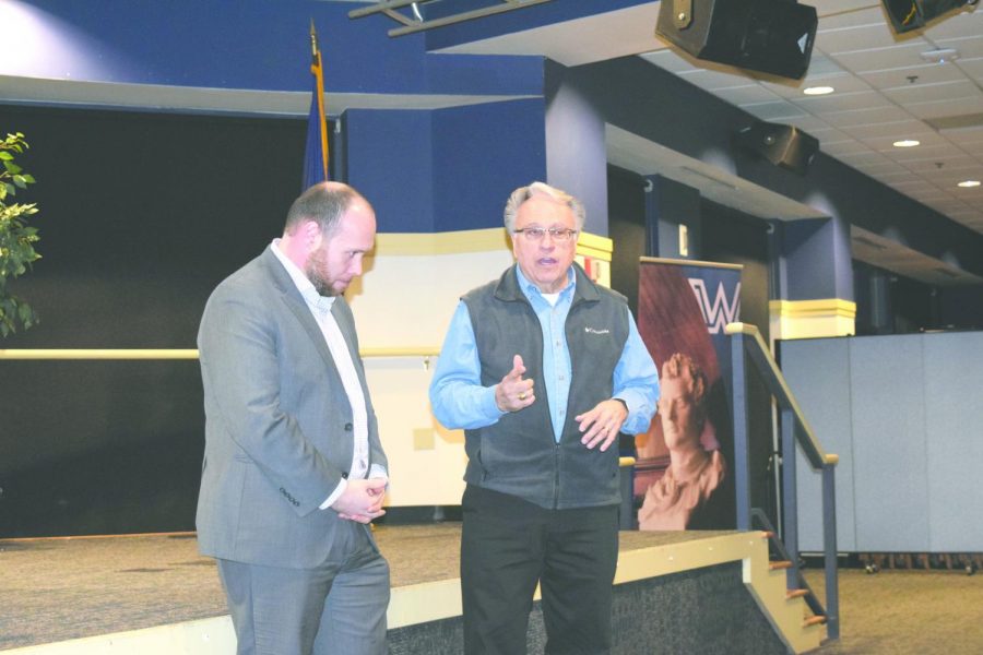 Jeff Dempsey, of CeasefirePA, and Rep. Eddie Day Pashinski shared the stage as they discussed legislature related to gun control, as well as voting in the next election.