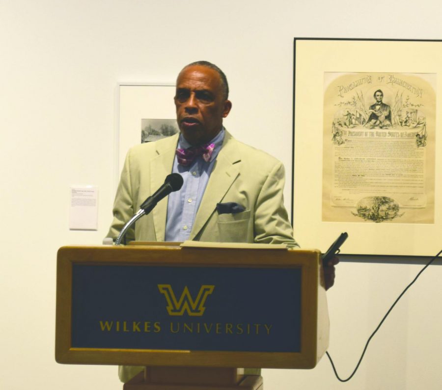 William+Earle+Williams+gave+a+lecture+on+the+process+of+curating+his+exhibit.++