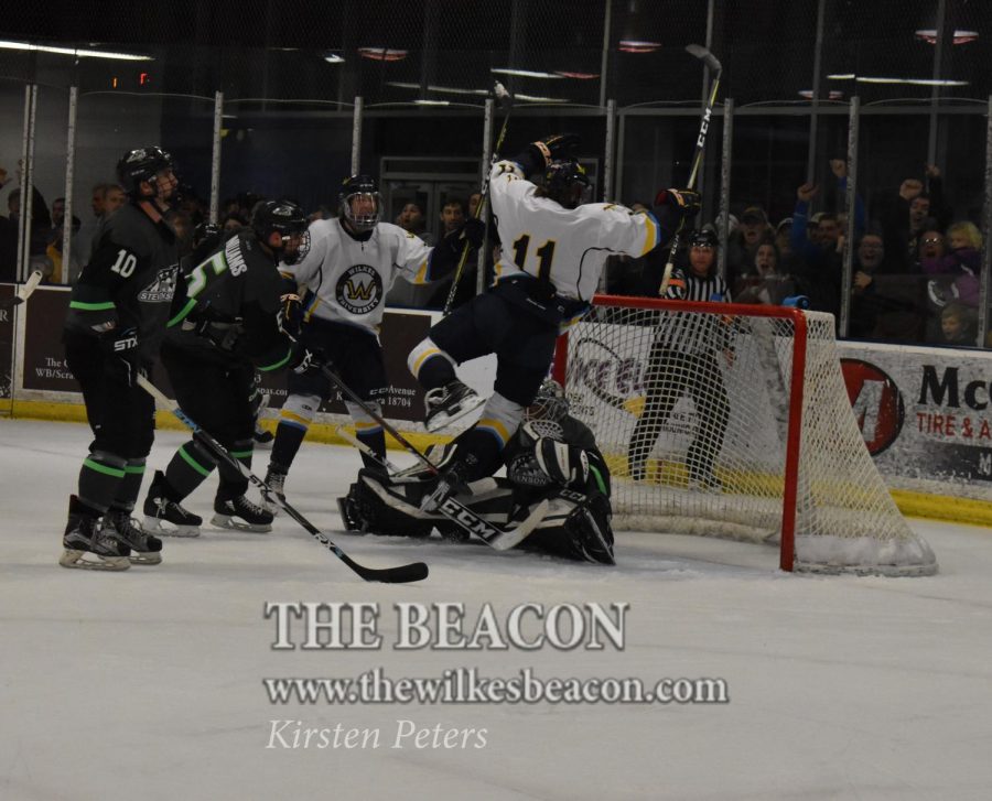 Freshman forward Donald Flynn scores the second goal against Stevenson on Frida night to put the Colonels ahead 2-1.