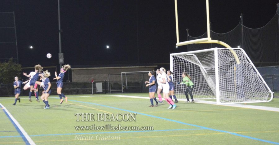 The Colonels look to strike on a corner kick during the MAC Freedom semifinal game against DeSales on Wednesday before advancing.