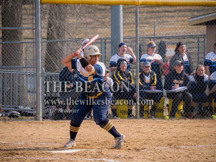 Senior Caitlin Brown reached the 100 hit milestone last Wednesday in game one of the Colonels doubleheader against Keystone.