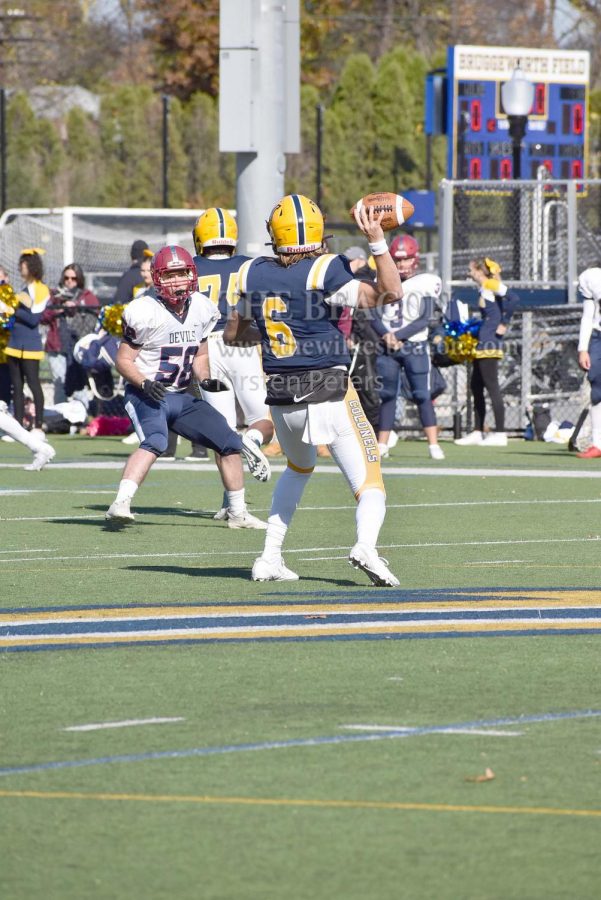 Wilkes quarterback sophomore Doug Weist wears number six in honor of former high school teammate Jaden Leiby.
