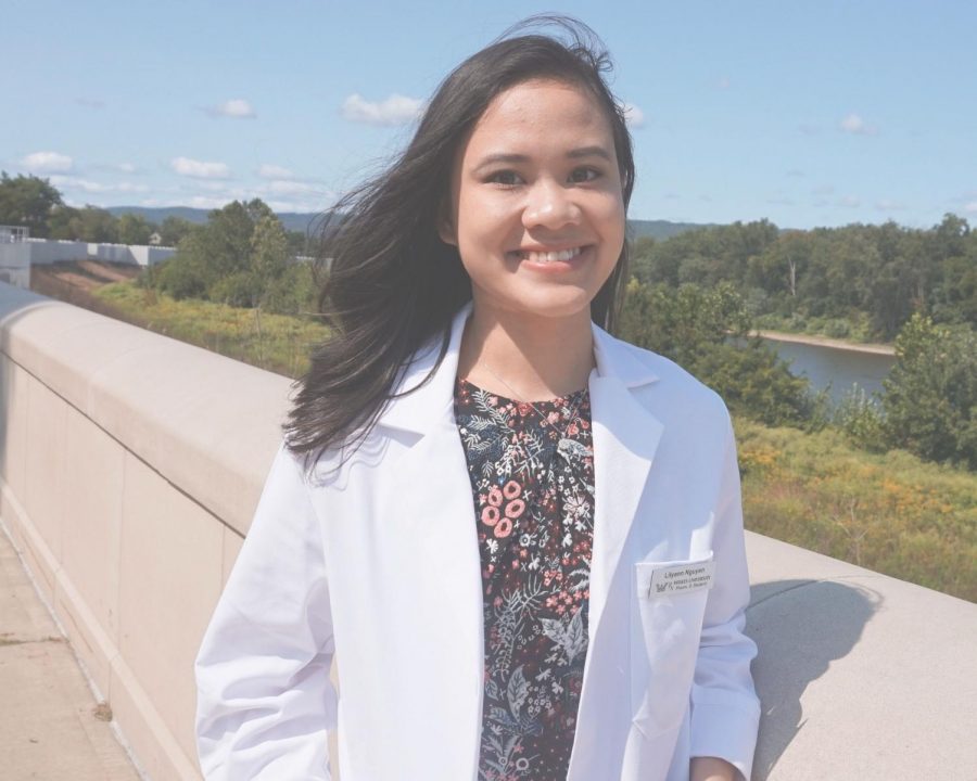 Nguyen after her White Coat Ceremony for the Nesbitt School of Pharmacy in September 2017.