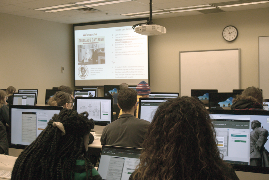 The Anna Julia Cooper Transcribe-a-Thon had over 30 participants from faculty, staff and students.