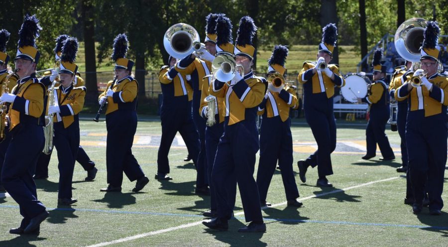 Last year, the Marching Colonels had 45 members and often performed at football, basketball and ice hockey games.