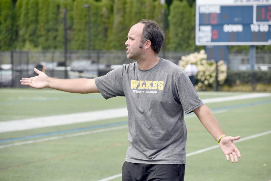 Head coach John McNichol questioned a call made during Wilkes’ Sept. 7, 2019 contest against RIT.