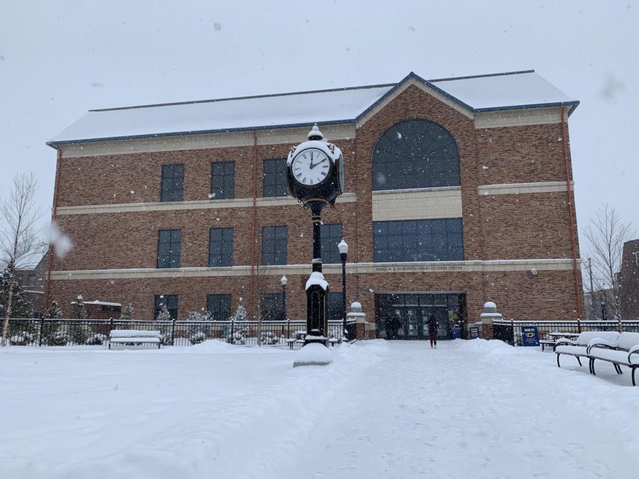 Wilkes University cancelled face-to-face classes on Feb. 1 and Feb. 2. Essential personnel and students could be seen at the Henry Student Center, primarily on the third floor cafeteria.