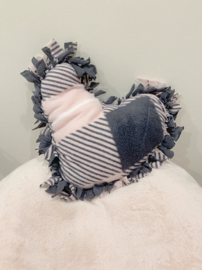 Liz’s Craft Column:  Valentine’s Day heart no-sew throw pillows