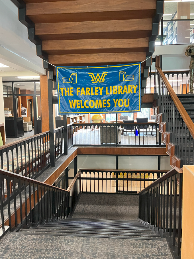 The Eugene S. Farley Library welcomes students to the newly rennovated basement.