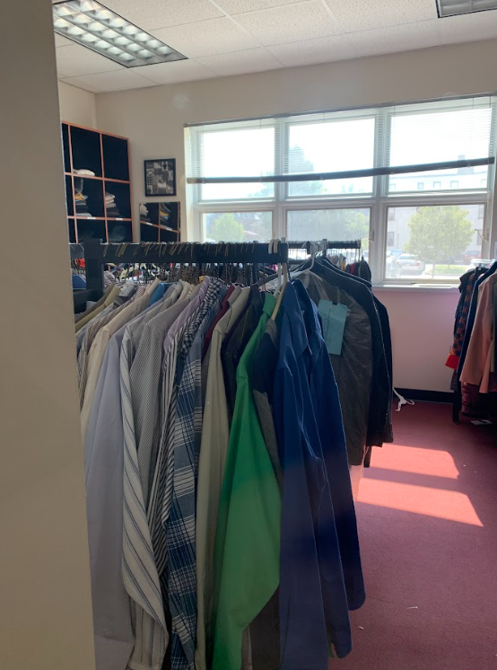 The Colonels Closet offers a wide variety of business and business-casual items, including suits, shoes, and even jewelry.