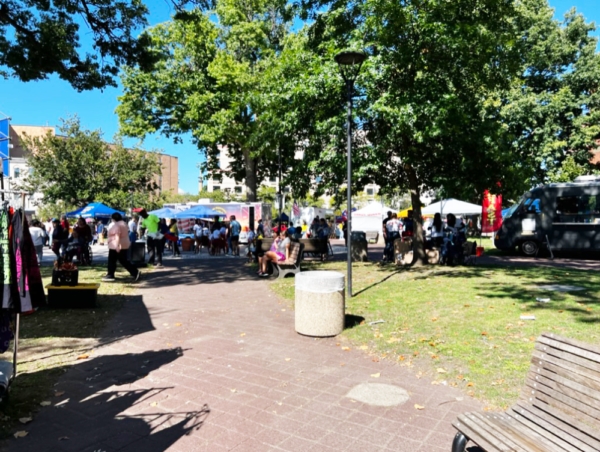 A diverse array of stands and vendors at the Wilkes-Barre Multicultural Parade and Festival. The Public Square had over 30 vendors.