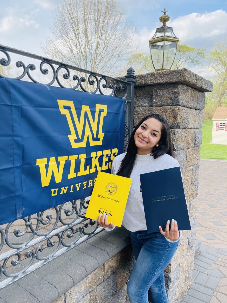 Nikki Dawar upon her acceptance to Wilkes University.