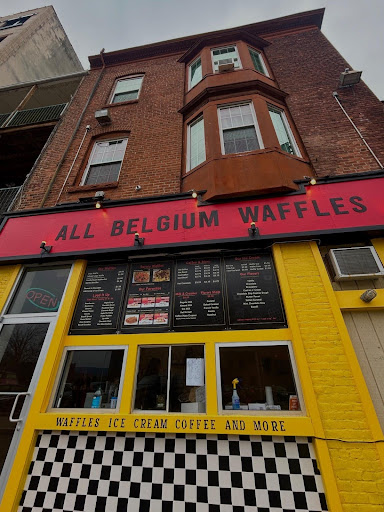 The new All Belgium storefront, located on Livingston Lane in Wilkes-Barre, offers the same waffles and toppings as their food trucks. Owners painted the outside to match the colors and style as the familiar food trucks which were seen all over campus.