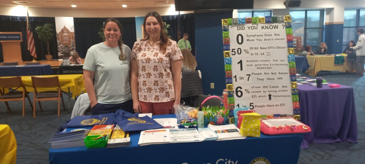 A health awareness fair was celebrated recently on the second floor of the Henry Student Center. Groups, including the Wilkes-Barre City Department of Health provided much information and other items.