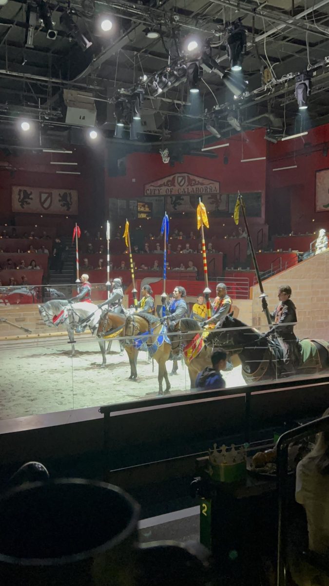 The knights prepare for the games and jousting tournament.