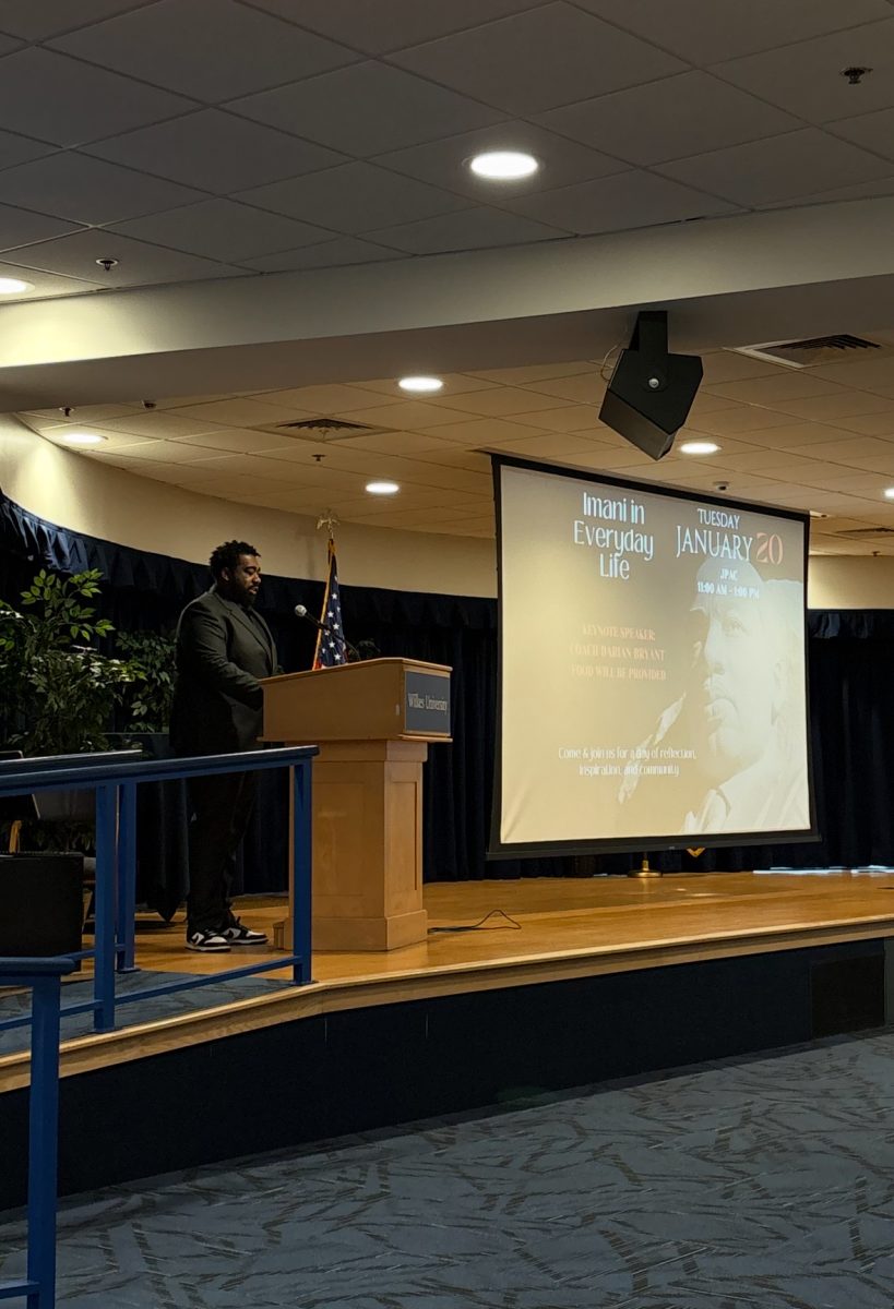 Darian Bryant, a member of the Wilkes football coaching staff for the past two years provided the keynote speech for this year's Dr. Martin Luther King, Jr. celebration.