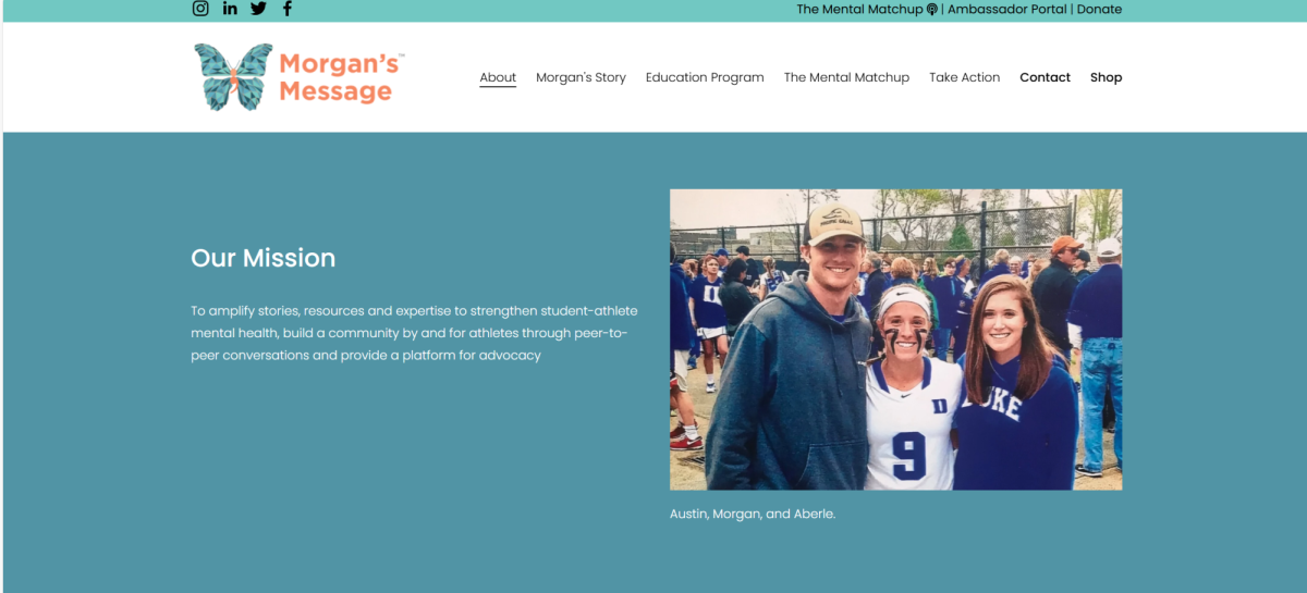 Morgan's Message mission statement page on their website