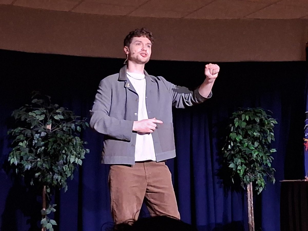 Magician Trent James gives Wilkes University students a night of magical fun at Programming Board's Magic-Roni and Cheese Event